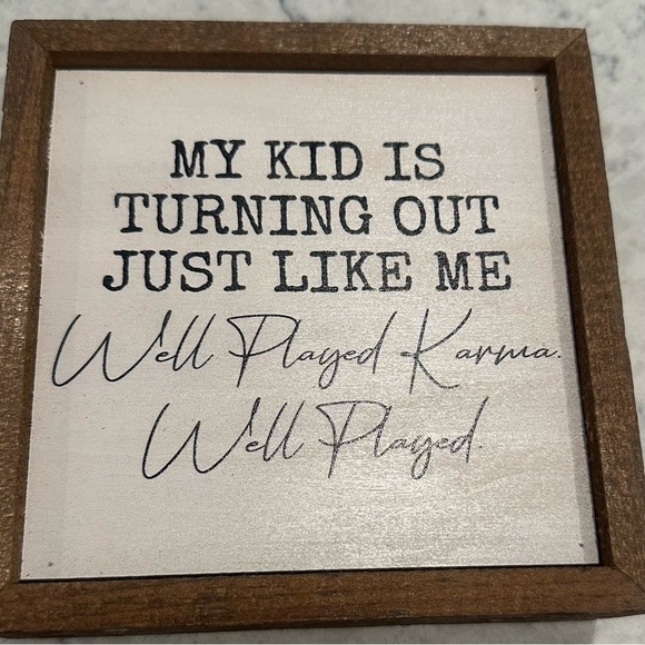 Other - Wooden Decor Sign 6 x 6